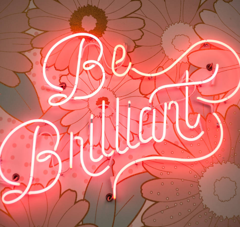 Pink neon script